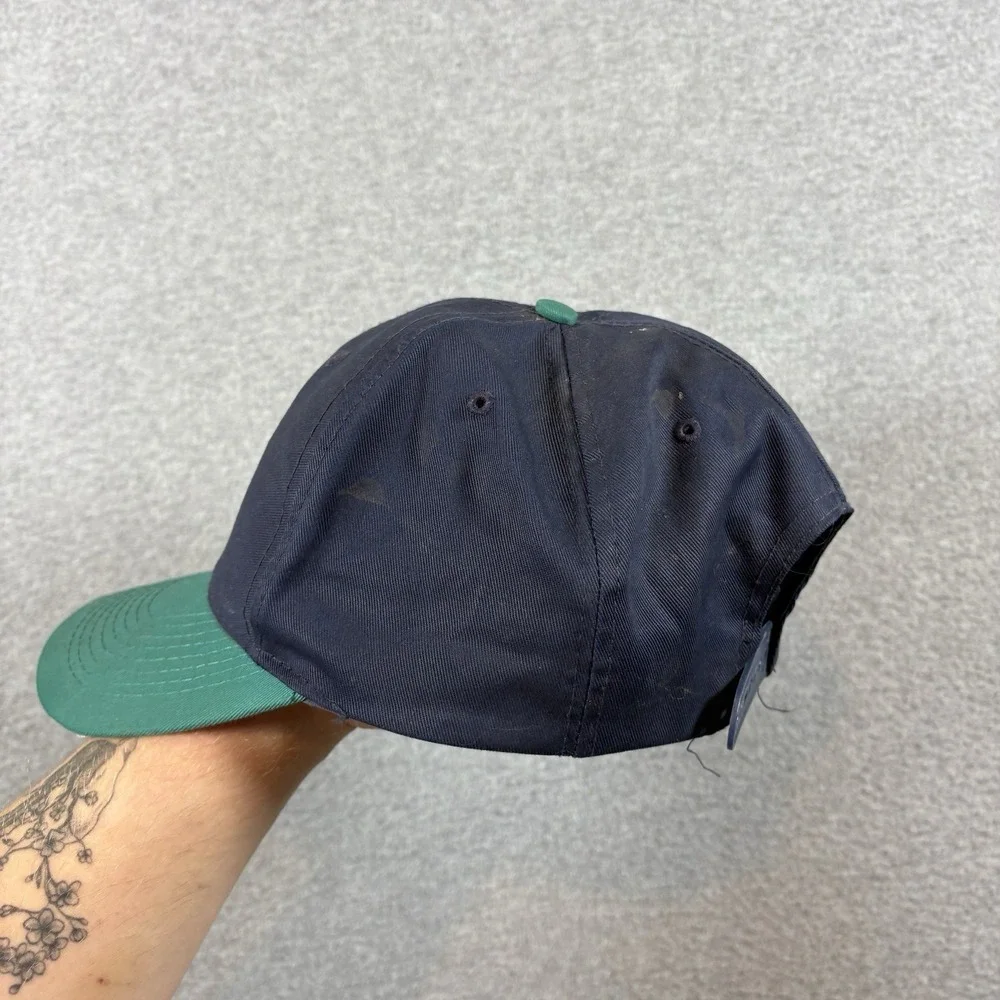 Vintage 90s Seattle Mariners Logo 7 Snapback Hat MLB Baseball Cap Two Tone Green